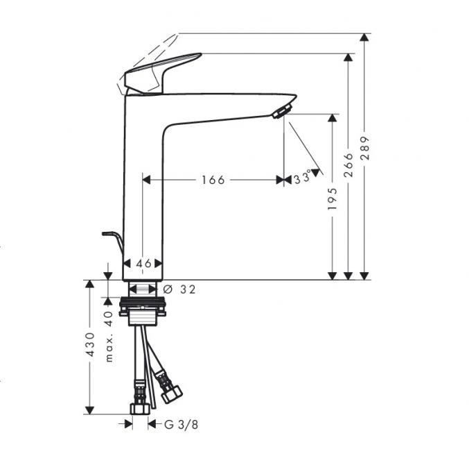 Hansgrohe Logis 71090000 смеситель для раковины хром