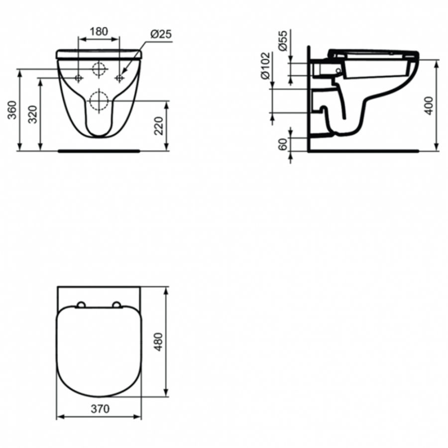 Ideal Standard Tempo унитаз подвесной T328801