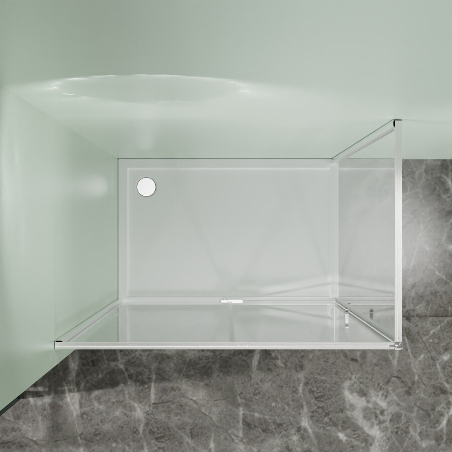 Душевое ограждение Azario Male 900х900х1950 прозрачное стекло 6 мм, профиль брашированное золото AZ-J50-90-BGL-CL