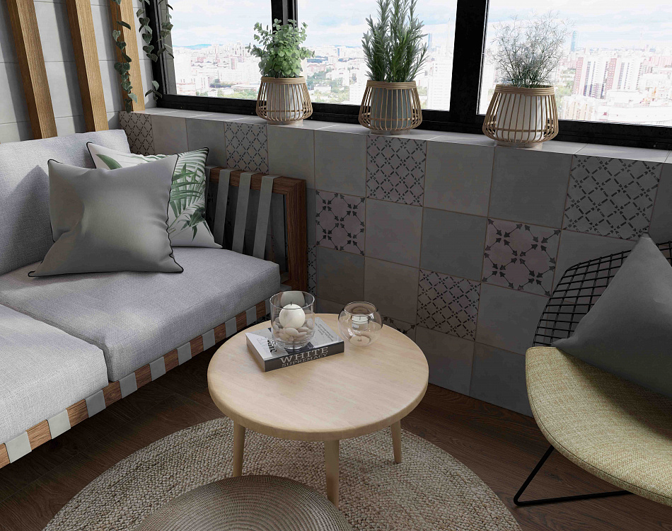 Axima Джаз керамическая плитка серая матовая 20х20