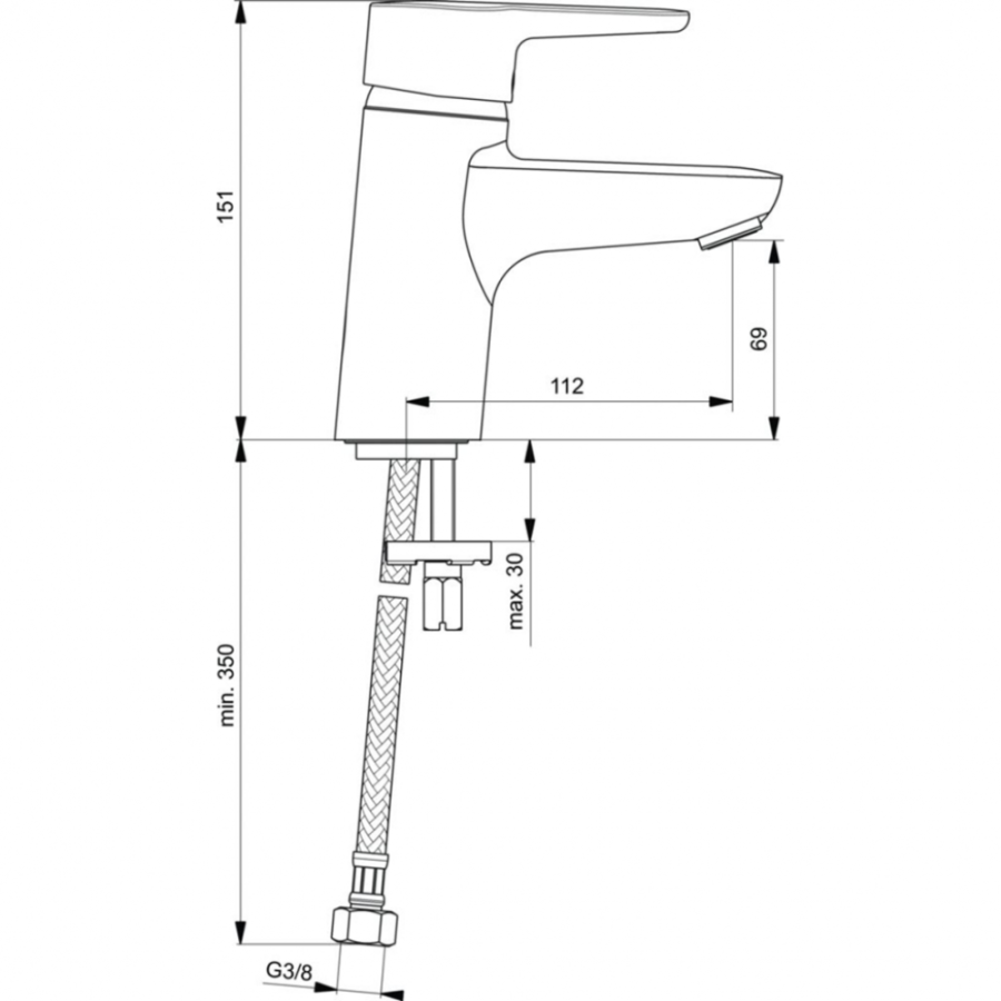 Ideal Standard Connect Blue смеситель для раковины B9917AA