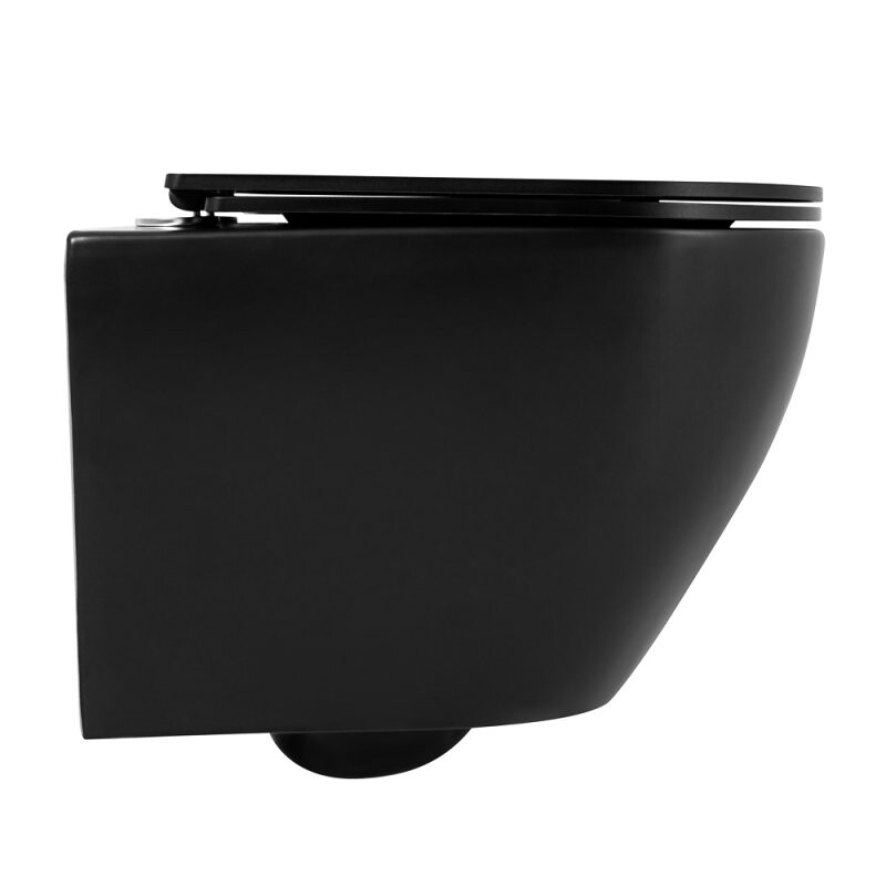 BelBagno Colorato унитаз подвесной безободковый черный BB062CHR-MB