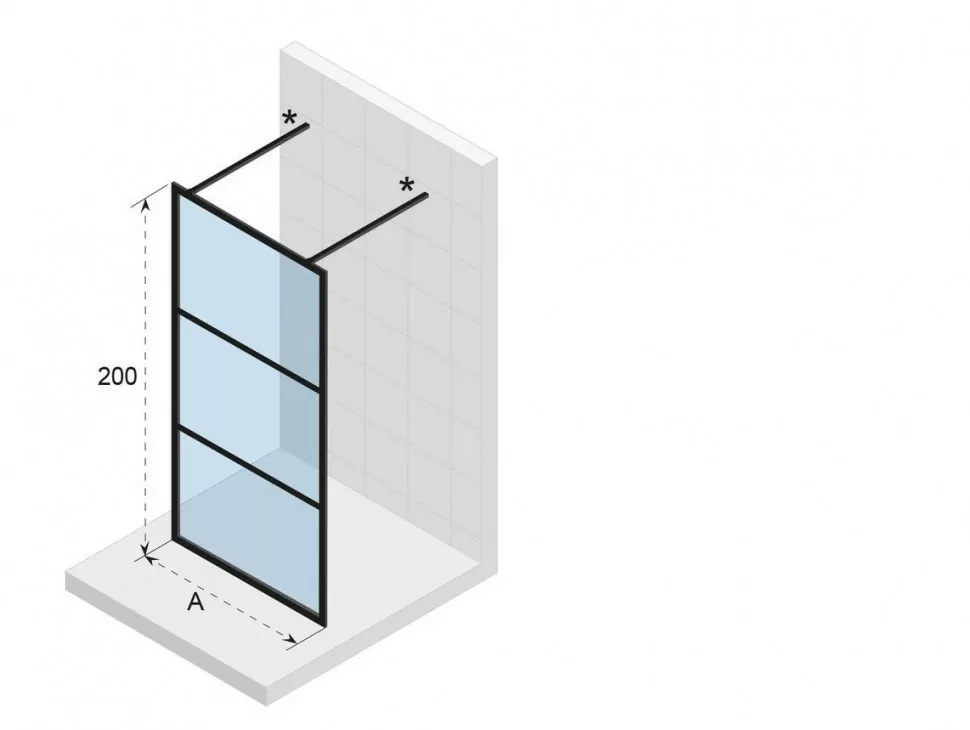 Riho Grid GB401 душевая перегородка 140 GB3140000