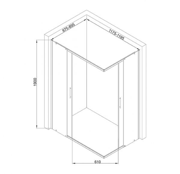 Mirsant Neo 1290 душевое ограждение 120*90*190