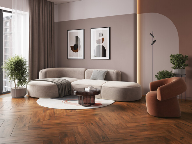 Керамогранит Cersanit Woodberry коричневый ректификат рельеф 21,8x89,8 A17763