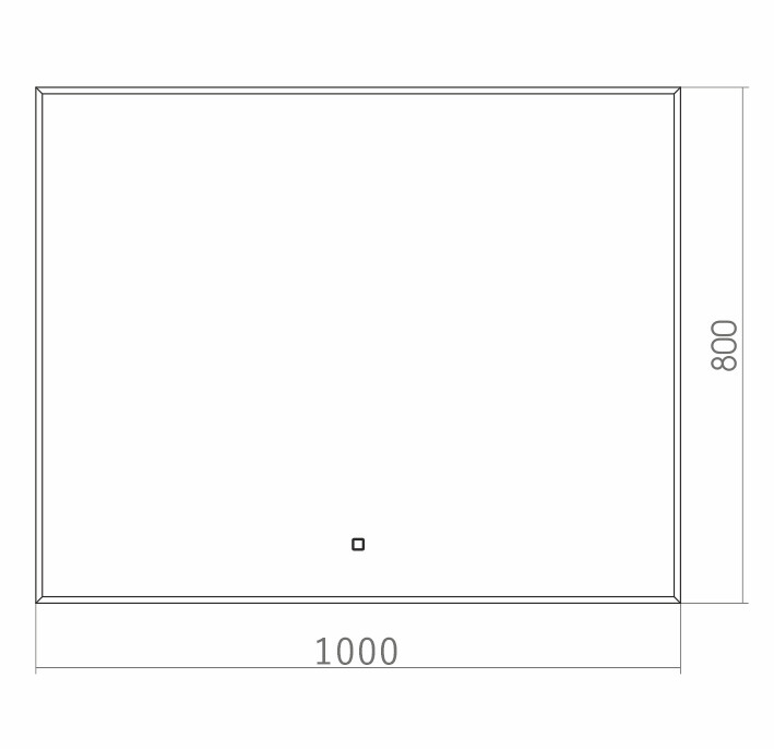 Зеркальное полотно Azario Алмина 100*80 ФР-00002158