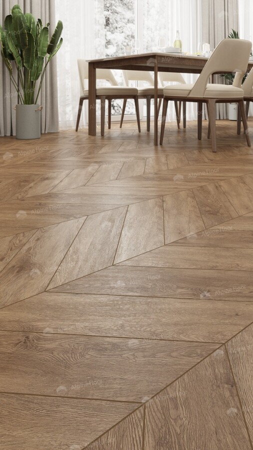 Alpine Floor Chevron LVT Кварцвиниловая плитка Гевуина ЕСО 20-10B 555х127х2.5 mm
