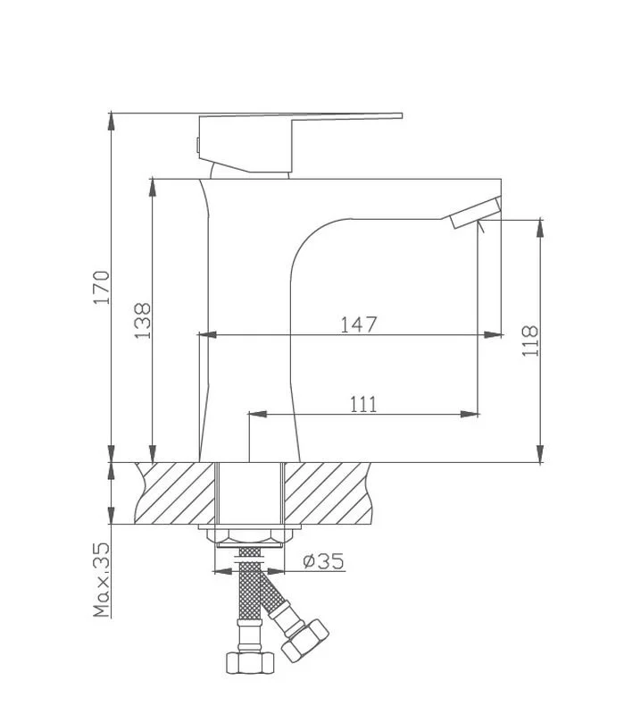 Haiba смеситель для раковины HB10802