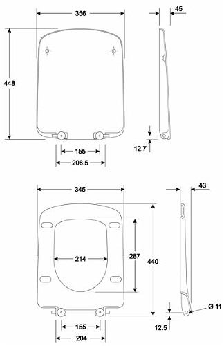Ifo Nova pro M30116000 сиденье для унитаза прямоугольное