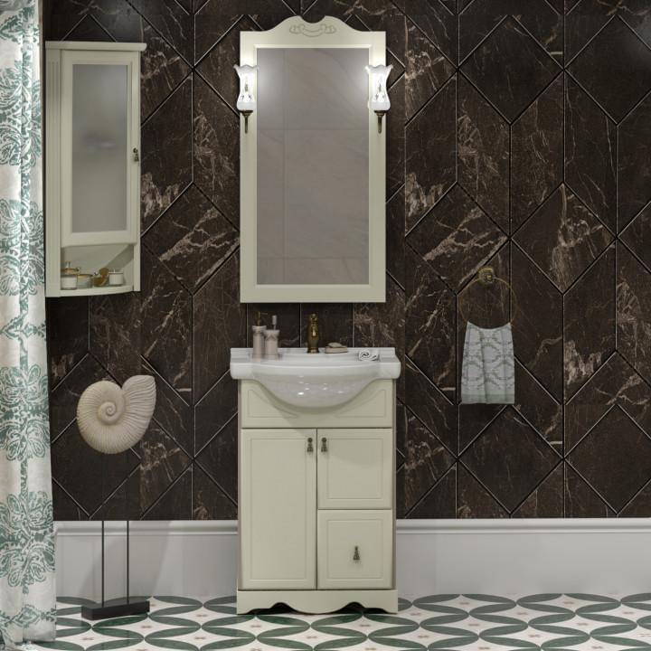 Opadiris Клио зеркало со светильниками 50 см слоновая кость 002275