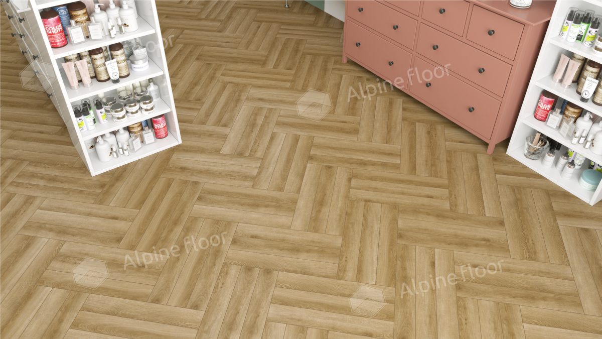 Ламинат Alpine Floor Herringbone 12 Pro (NEW), LF106-02A Дуб Эльзас 606 х 101 х 12 mm