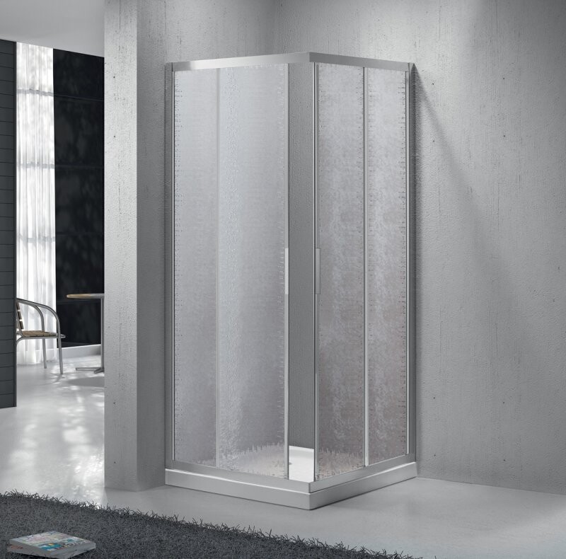 BelBagno Sela душевой уголок 90х90, рифленый, хром SELA-A-2-90-P-Cr