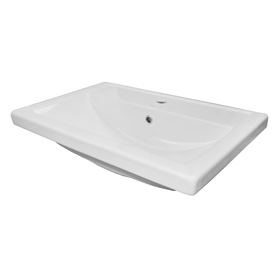 Комплект Тумба Azario KANTRI 70/2Н 700х455х865 напольная, с раковиной Фостер 70, белый глянцевый CS00097252