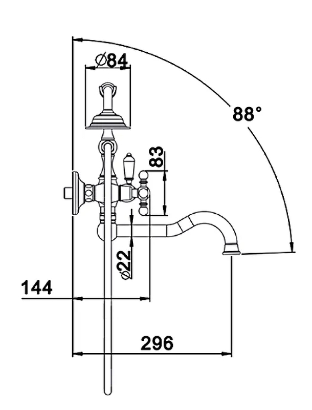 Смеситель для ванны Gappo G3289
