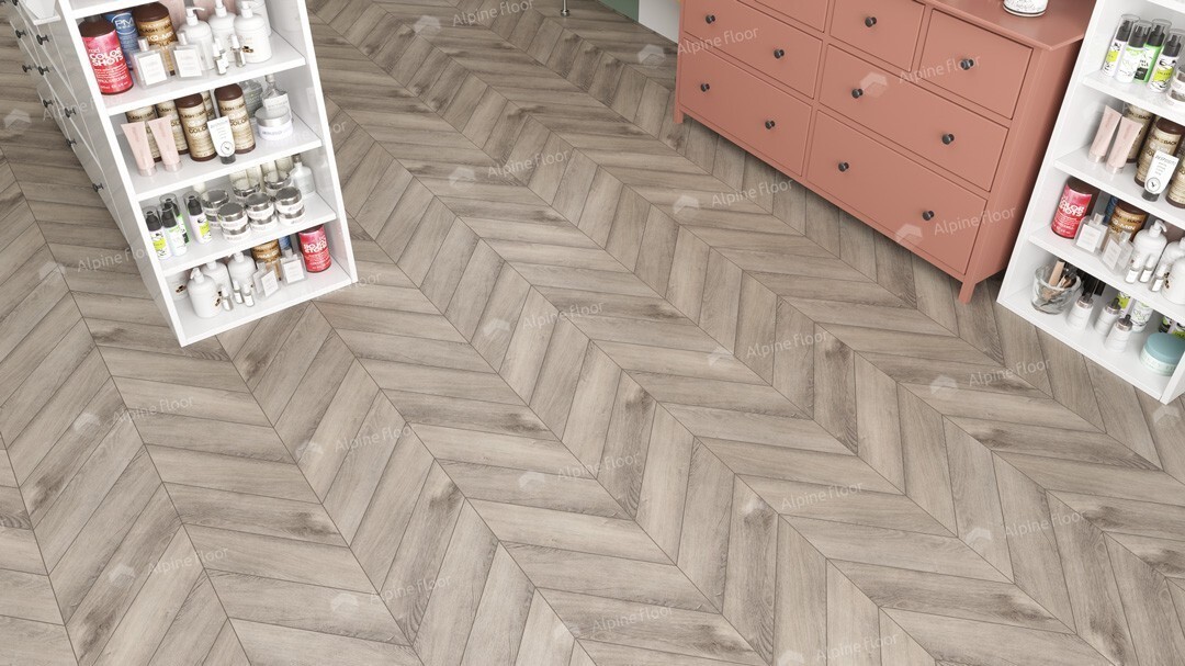 Alpine Floor Chevron LVT Кварцвиниловая плитка Дуб Исида ECO 20-8AB 555х127х2.5 mm