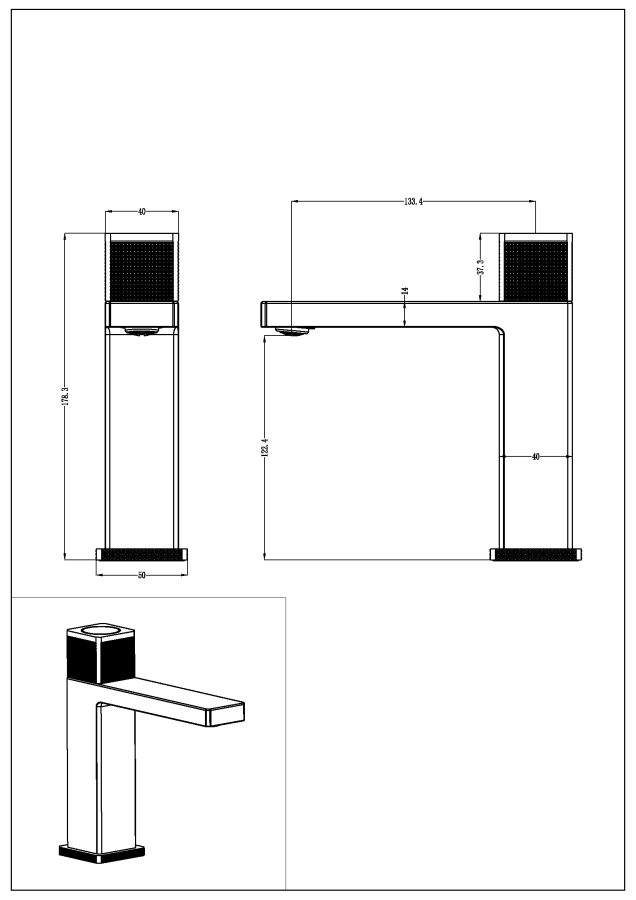 Смеситель автоматический для раковины Boheme Quad Хром 159-CR