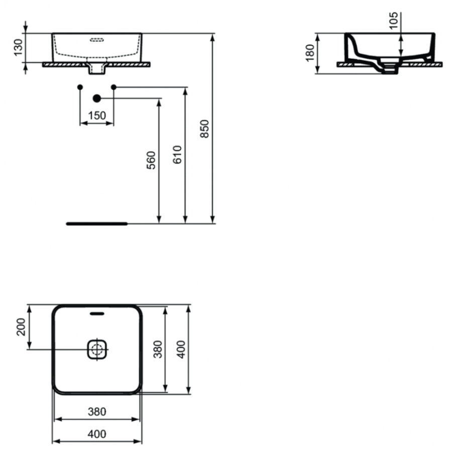 Ideal Standard Strada раковина 40 см T296301