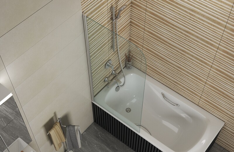 Bravat ALFA BG070.5110A-1 70*150 шторка на ванну