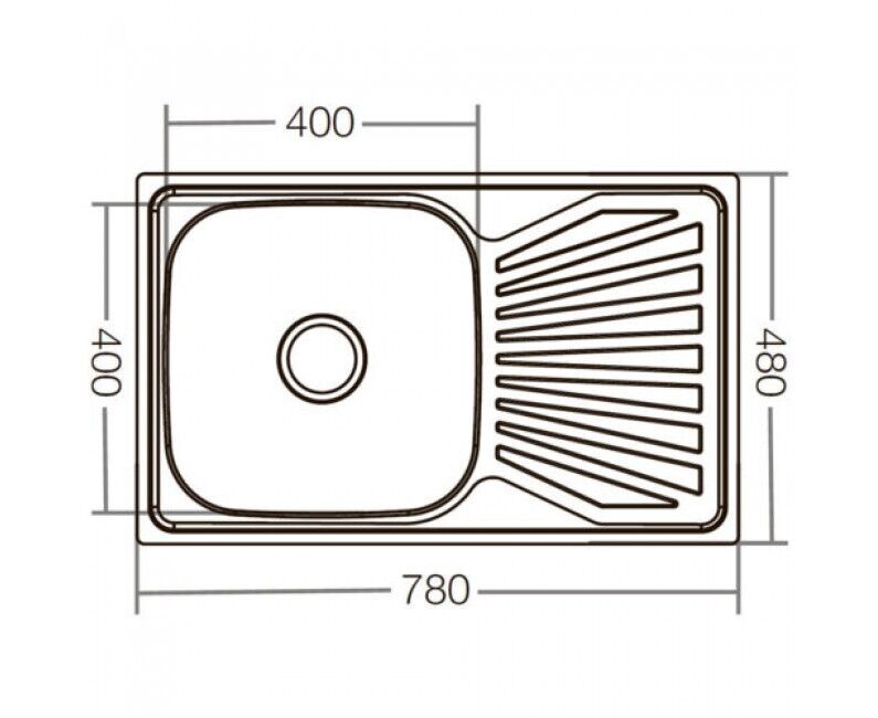 Мойка из нержавеющей стали врезная 78х48 см Zerix Z7848-08-180D decor ZX0769
