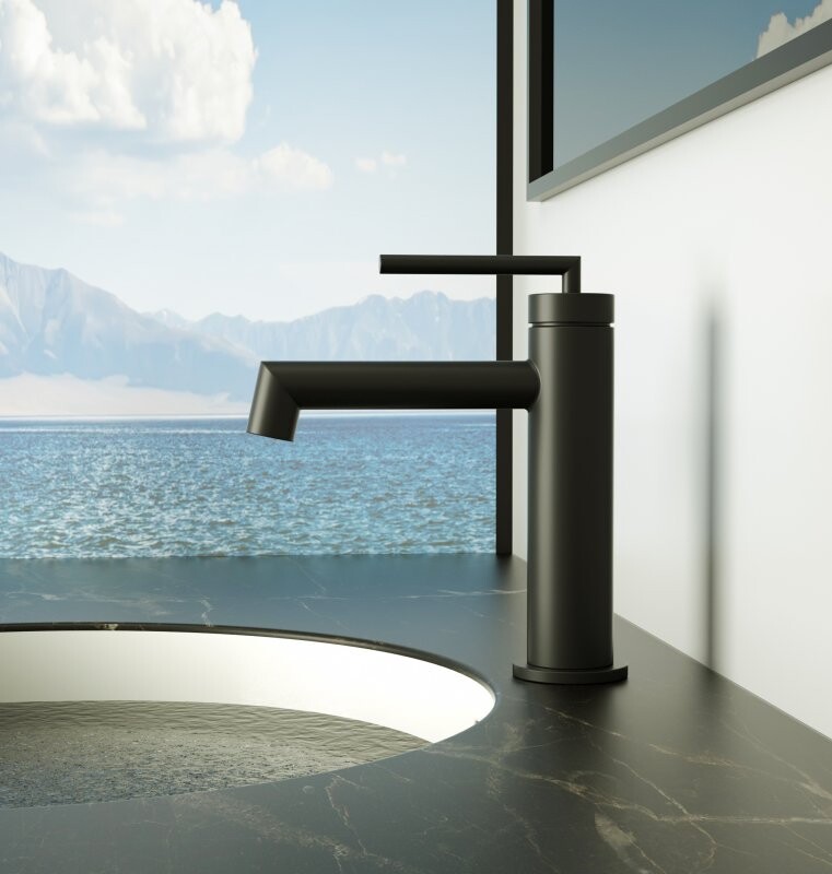 Смеситель BelBagno для раковины ACQUA-LVM-NERO без донного клапана