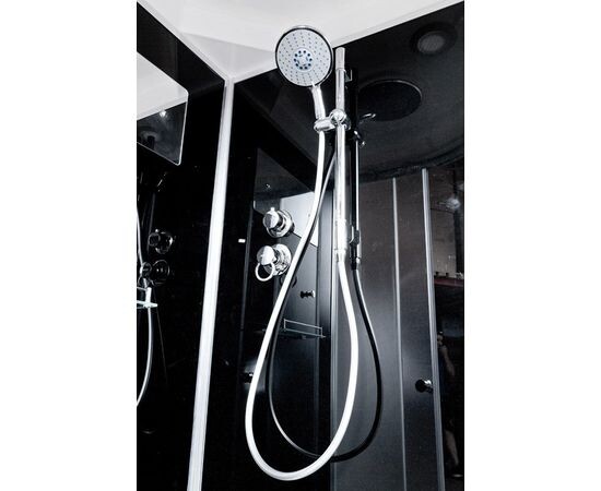 Deto душевая кабина 90х90 B09SLEDBLACK с подсветкой