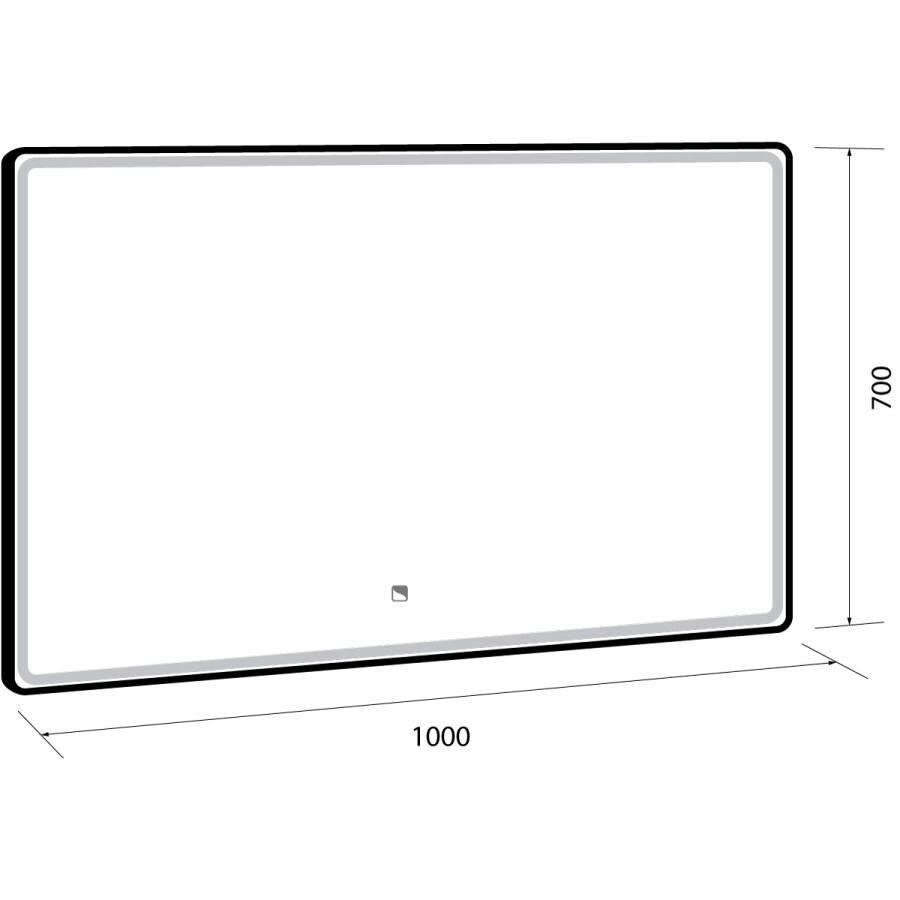 Dreja зеркало Point 100x70 см сенсорный выключатель, LED-подсветка 99.9030
