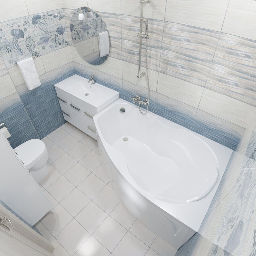 Triton Бриз 150*96 ванна акриловая асимметричная R