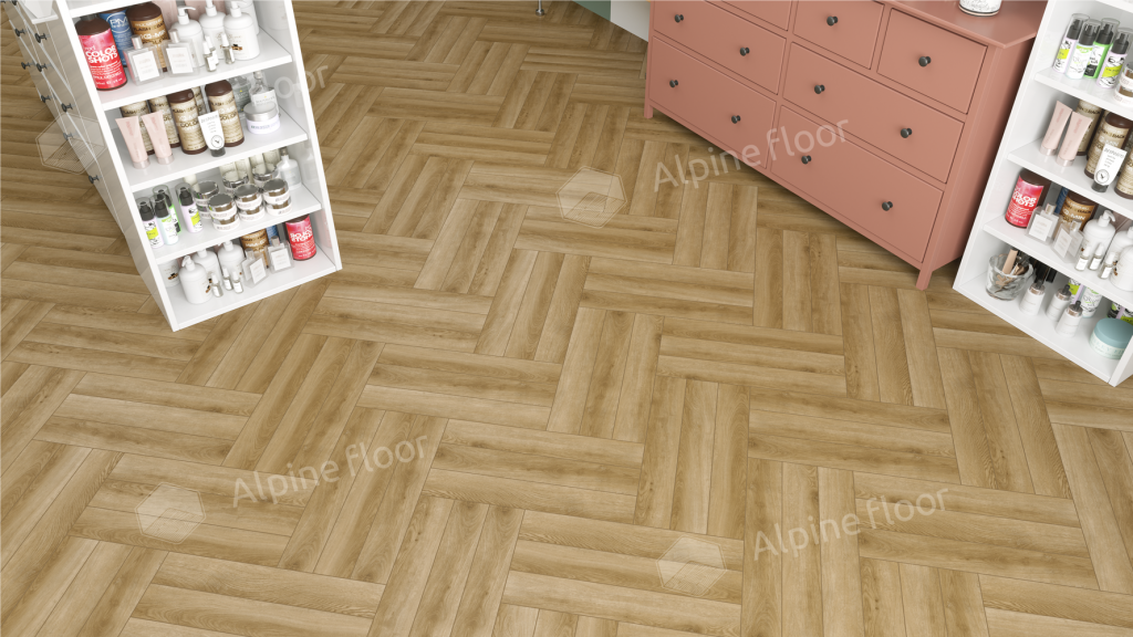 Ламинат Alpine Floor Herringbone 8 Pro (NEW), LF102-02A Дуб Эльзас 606 х 101 х 8 mm