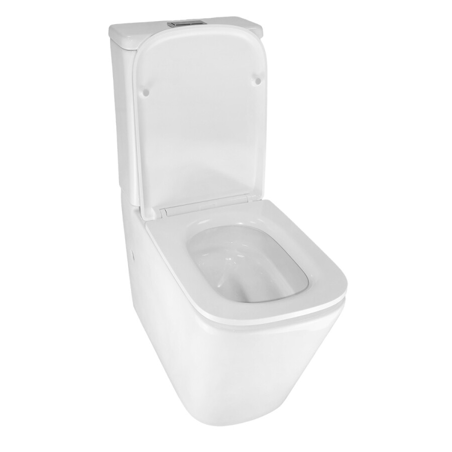 Унитаз-компакт Azario Etéreo 640х370х810 напольный, безободковый, система смыва "Скрытое Торнадо", с быстросъемным сиденьем микролифт AZ-8203