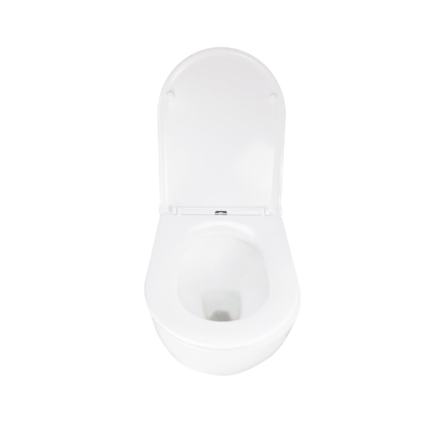 Унитаз подвесной Azario Rumba360х520х365 безободковый, система смыва "Скрытое Торнадо", с быстросъемным сиденьем "Микролифт" AZ-5175T-WHT