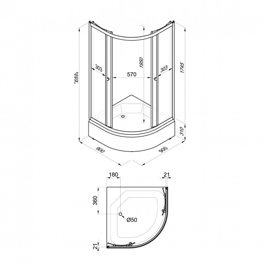 Triton Душевое Ограждение Мозаика 90*90 В Щ0000061809