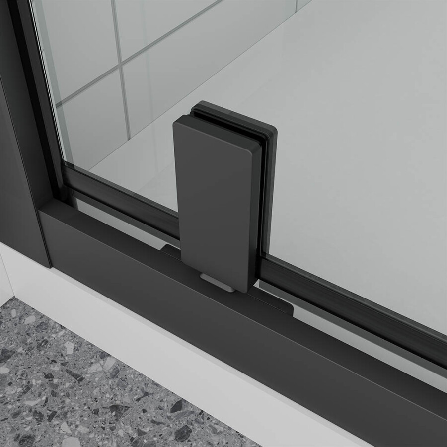 Душевой угол Veconi Ottimo P30SP B (70×100×190) распашная, профиль чёрный матовый, стекло матовое OP30B-SP-70100-07-C9