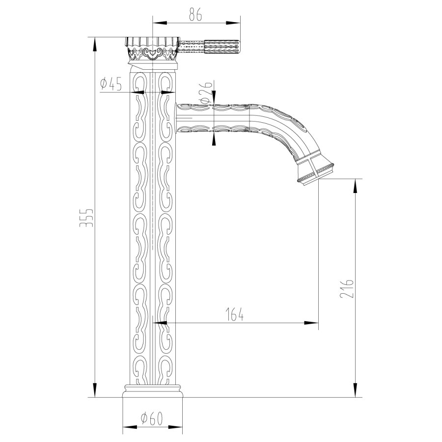 Lemark Jasmine смеситель для раковины LM6609B