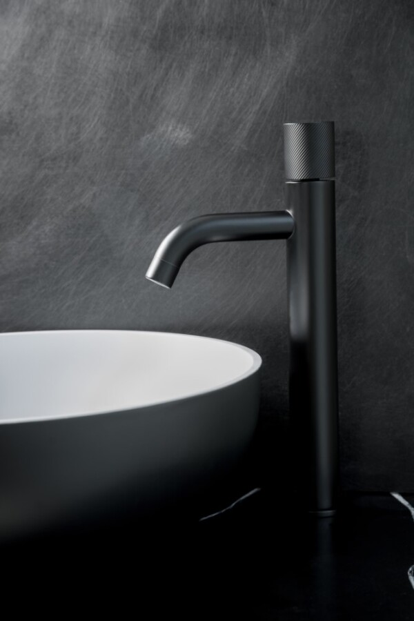 Смеситель для раковины высокий Boheme Stick ручка Linea Gun Metal 122-GM.3