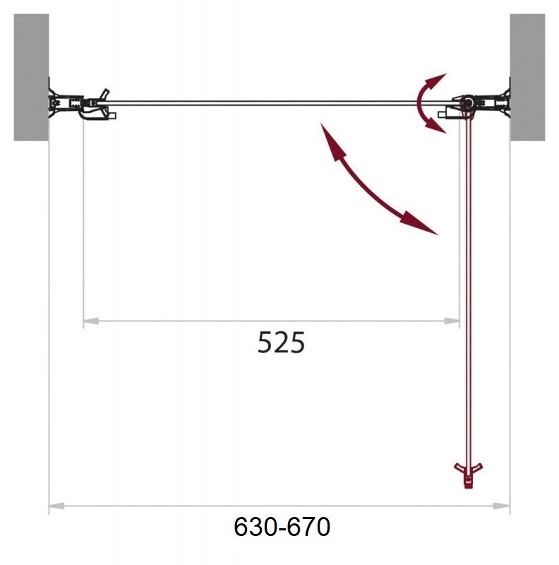 BelBagno Sela душевая дверь 65 см рифленая, хром SELA-B-1-65-P-Cr