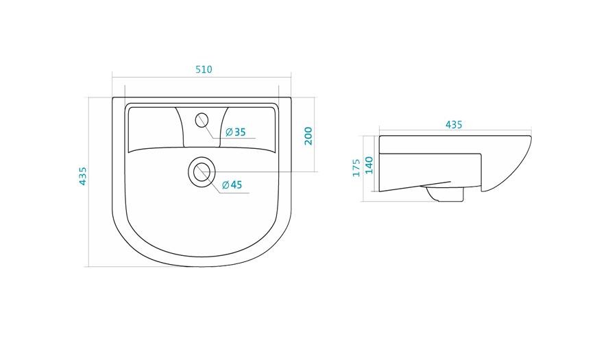 Triton Диана 50 тумба с умывальником распашные двери ящик белая