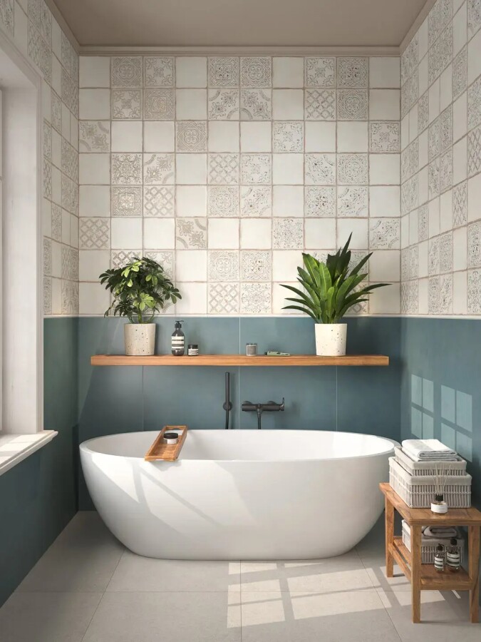 Керамическая плитка Декор Kerama Marazzi Прованс Валлорис 1 бежевый светлый матовый 20x20x0,69 KMD3STA096BN