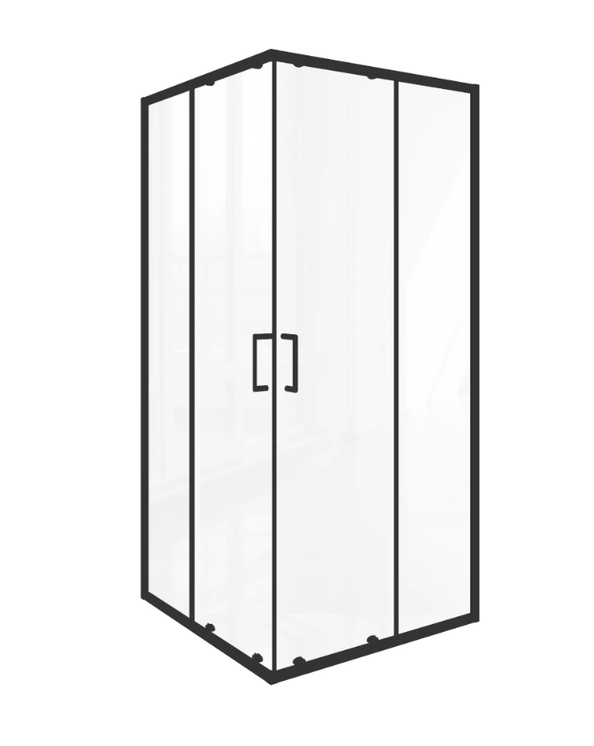 BAS Lite CR-90-C-B душевое ограждение 900х900х1900 Черный ЛТ00024