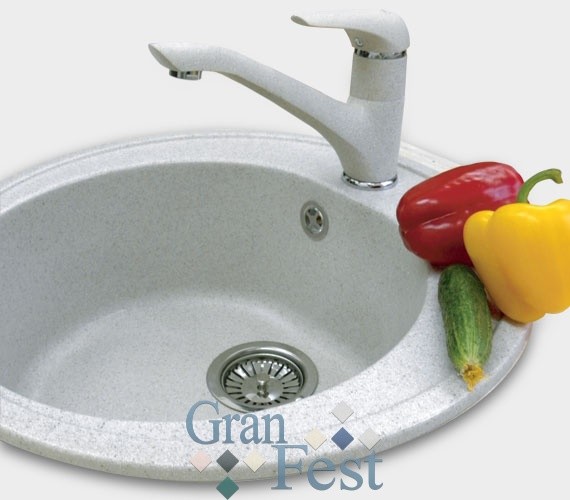 GranFest Rondo GF-R510 кухонная мойка серый 50.8х50.8 см