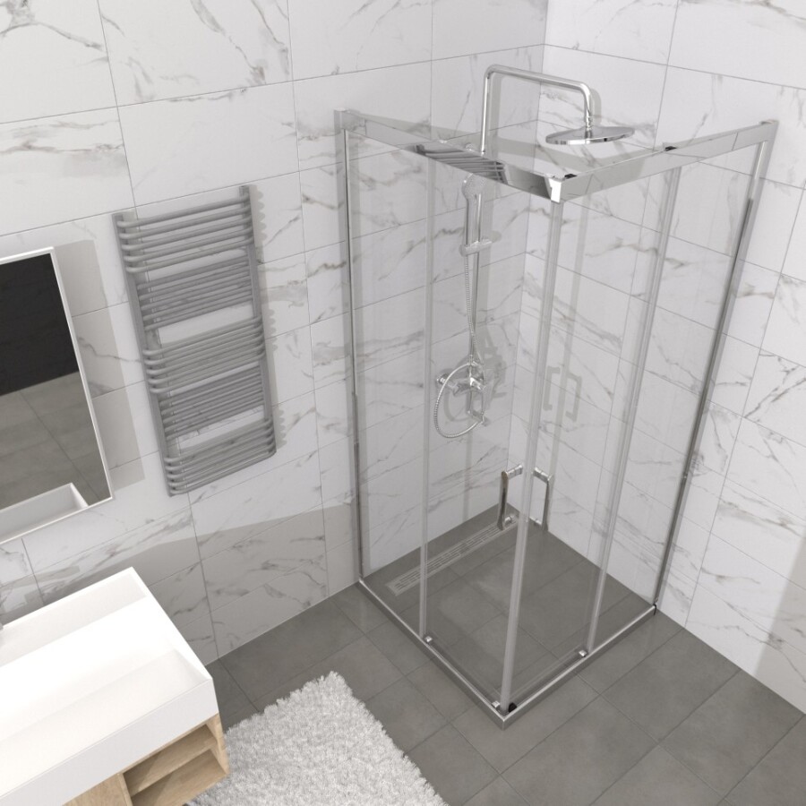 Душевая Ширма Triton pro Фикс-Хром 90х90 Щ0000067439