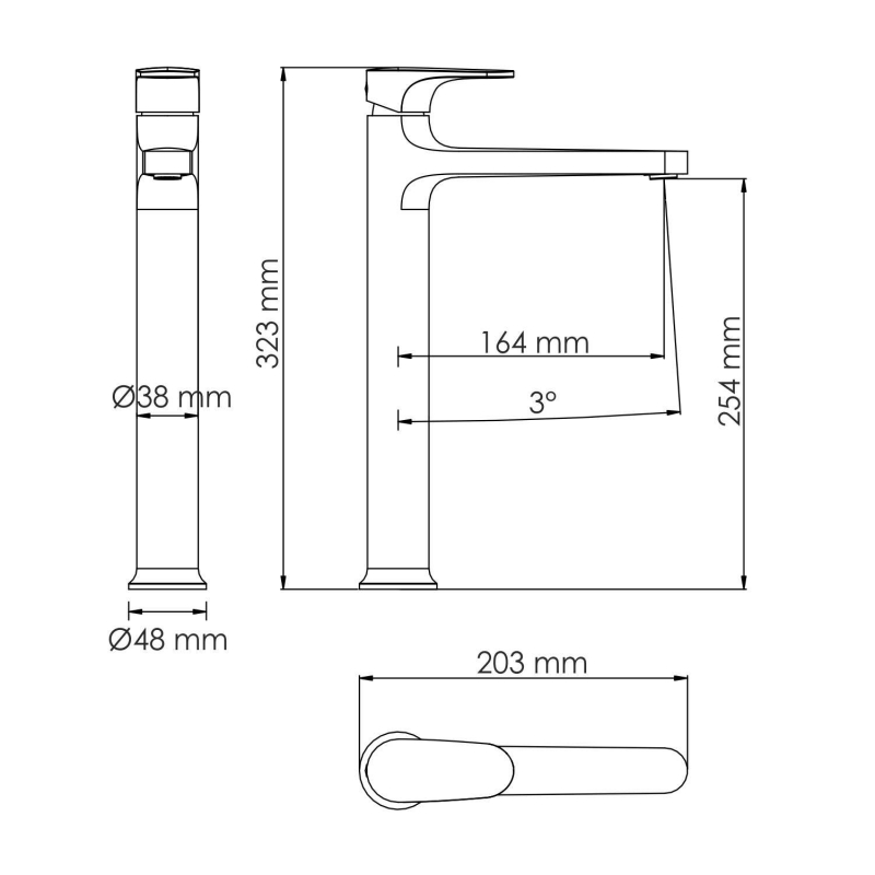 WasserKraft Asphe 7700 смеситель для раковины 7703H