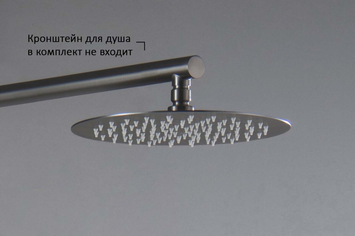 Aquatek AQ2073BGM Круглый верхний душ 250*2 мм Оружейная сталь