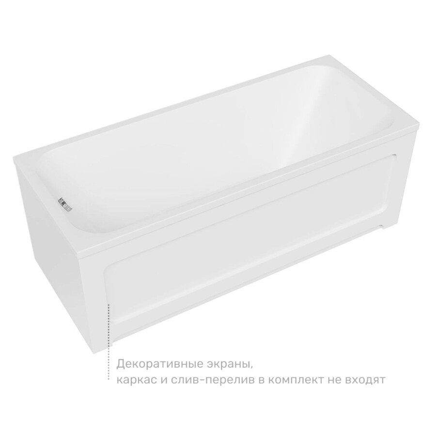 Ванна акриловая Azario BELLA 140*70 см, пристенная, прямоугольная, белый AV.0020140