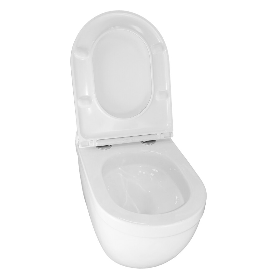 Унитаз подвесной Azario Fora 368х530х410 безободковый "Скрытое Торнадо" быстросъемное микролифт AZ-0017-UQ3