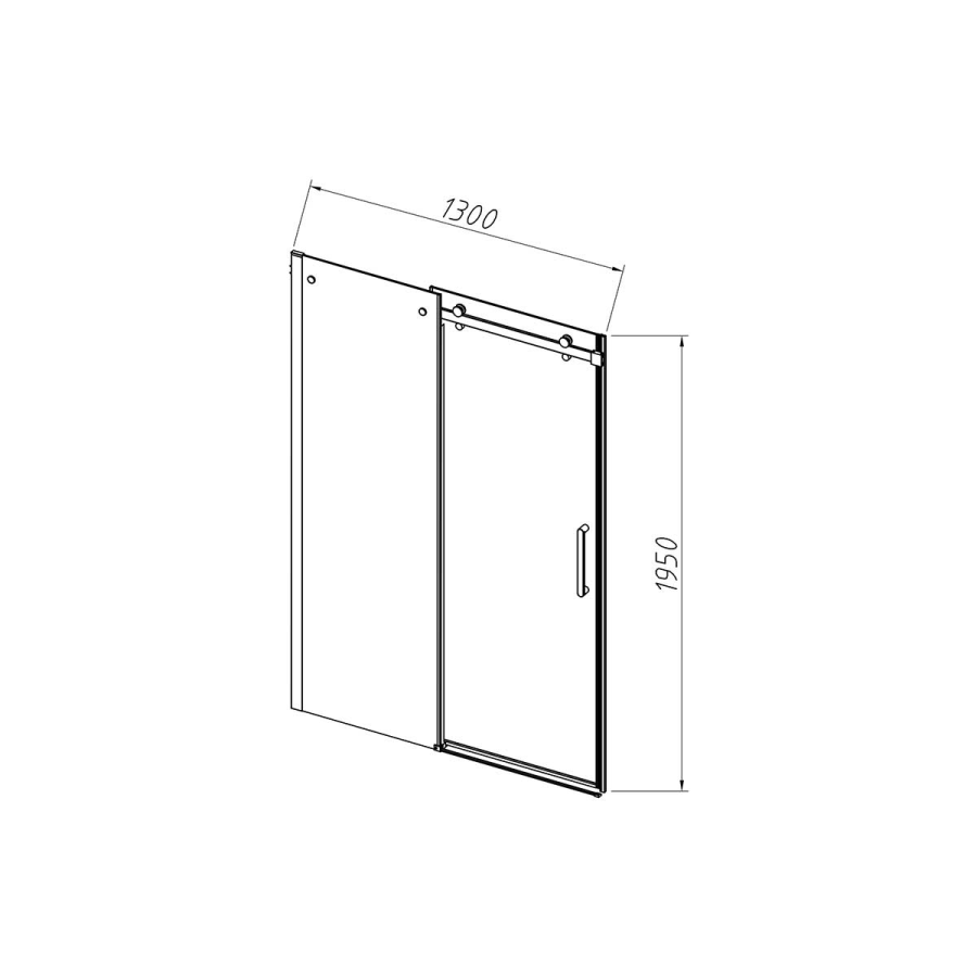 Vincea Como-N душевая дверь 130 см черный профиль VDS-4CN130CLB