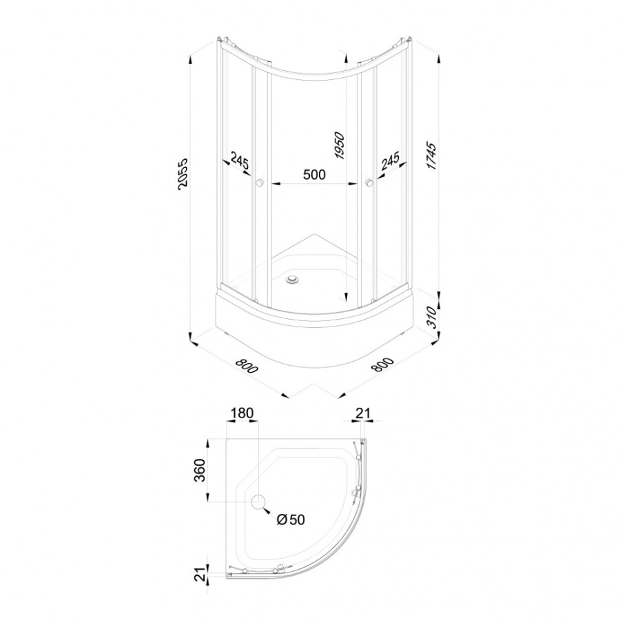 Triton Душевое Ограждение Вельвет 80*80 В Щ0000064625