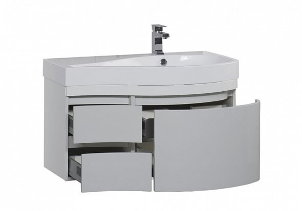 Aquanet Сопрано 95 тумба с раковиной 00213001 подвесная, правая