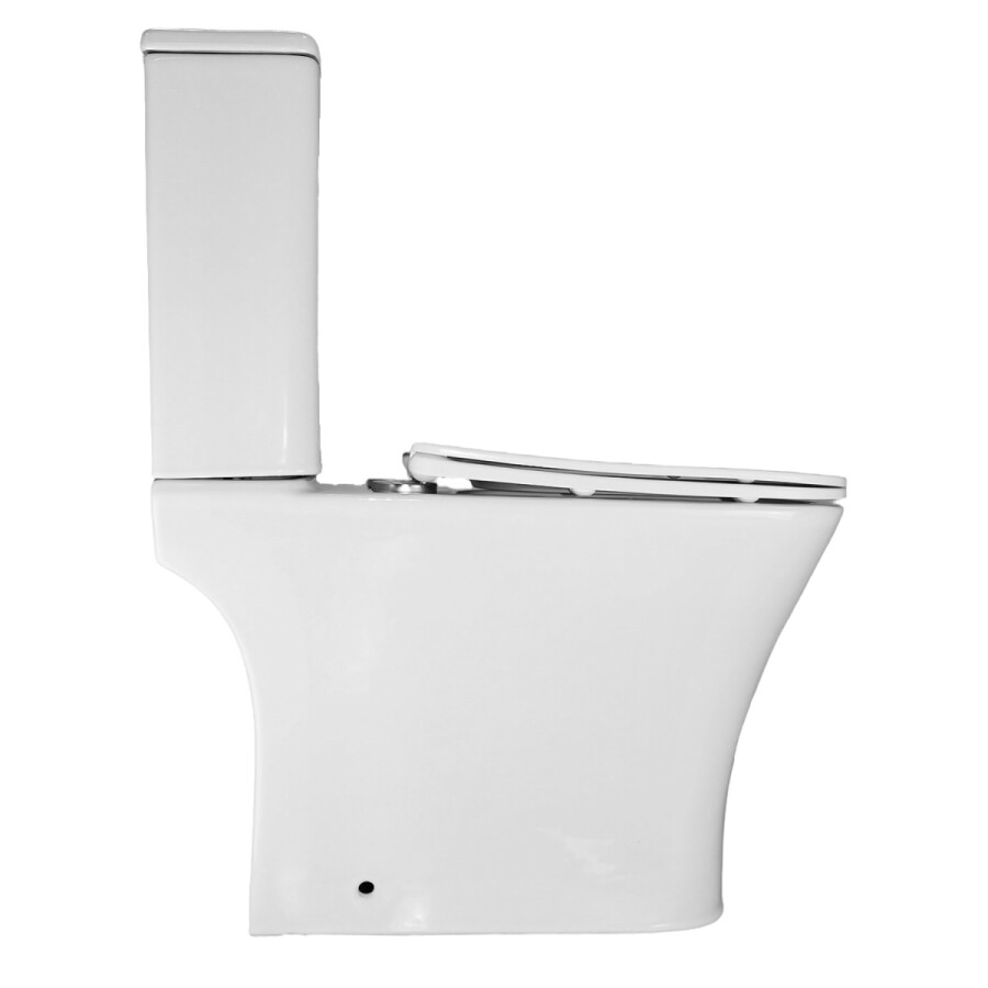 Унитаз-компакт Azario Kashmir 340х650х770 напольный, безободковый, в комплекте с быстросъемным сиденьем микролифт AZ-9143S