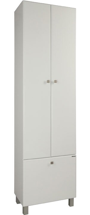 Акватон Симпл 2С 1A137403SL010 шкаф-пенал с бельевой корзиной, белый