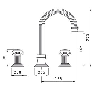 Cezares Olimp OLIMP-BLS2-A-02-Sw смеситель для раковины бронза